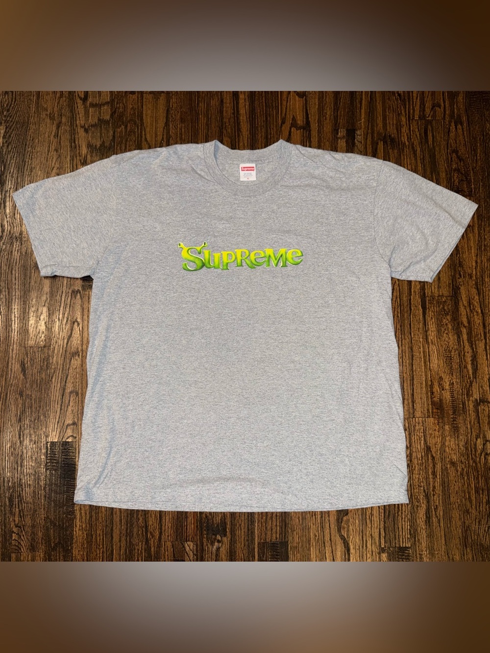 Supreme (FW21) Graphic Shrek Tee Heather Gray Size X-Large XL